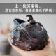 紫陶茶壺單壺手工大口手抓壺一壺兩杯高端防燙浮堆雕家用復古茶具 紫陶堆雕高檔手抓壺-單壺 270ml