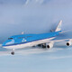 飛機模型荷蘭航空波音747帶起落架燈光民航客機仿真合金航模 20厘米合金[帶起落架+停機坪]