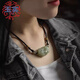 玉實(shí)和田玉貔貅吊墜白玉新款女鎖骨鏈玉石玉墜項鏈男網(wǎng)紅 鴻運當頭貔貅鎖骨鏈