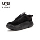 UGG春季新款系帶厚底圓頭老爹休閑鞋1166011BLK|黑色38