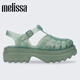 梅麗莎（melissa）【趙露思同款】Melissa梅麗莎早春款女士齒輪厚底羅馬涼鞋35818 綠色 (AX284) 40