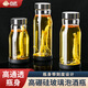 合慶高硼硅玻璃酒瓶空瓶家用透明泡酒容器密封釀酒罐高檔泡人參專用瓶 大號650ML1個裝