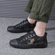 尤薩解放鞋男女工地干活民工防滑耐磨勞保訓練布鞋帆布迷彩帆布膠鞋子 時(shí)尚黑花紋（高質(zhì)加厚橡膠底） 41