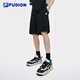 FILA FUSION斐樂官方潮牌針織五分褲男2025春季時尚休閑純棉短褲