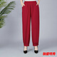 口旋中老年女褲棉綢高腰大碼休閑長(cháng)褲春夏闊腿燈籠褲民族風(fēng)廣場(chǎng)舞褲潮 酒紅色 2XL 建議110-130斤穿