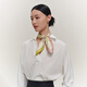 萬(wàn)事利2025新款桑蠶絲真絲絲巾女送媽媽印花小方巾-七里香