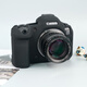 NIYI耐影適用R5二代硅膠套佳能微單EOS R5 R5II R6 R6II R7 R10保護殼佳能保護套荔枝紋R6硅膠套 R5二代黑色硅膠套