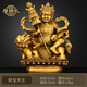 祥瑞禮純銅財(cái)寶天王擺件毗沙門天王黃財(cái)神客廳辦公室裝飾品多聞天王佛像 財(cái)寶天王 17*10*22cm