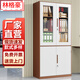 林格豪文件柜辦公室資料柜鐵皮柜檔案柜財務(wù)憑證柜高檔窄邊儲物柜矮柜 大器械 0.8mm