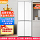 海爾【新品零嵌】一級418升超薄自由嵌入十字對開(kāi)門(mén)風(fēng)冷無(wú)霜黑金凈化 整機一年主要零部件三年大容量 家用電冰箱BCD-418WGHTDB9WVU1白