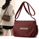 睿昂牛津布斜挎包女輕便多層尼龍帆布媽媽包中年女士單肩斜跨小包通勤 赤陶色小號