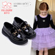 富羅迷女童黑色皮鞋亮面軟底單鞋校園演出鞋樂(lè )福鞋 影子黑 35 