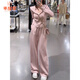 乖甜星時(shí)尚穿搭運(yùn)動(dòng)風(fēng)休閑套裝女春秋2025新款連帽衛(wèi)衣闊腿褲顯瘦兩件套 粉色套裝 XL