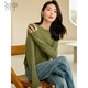 初申秋冬厚針織衫女曠野美拉德時(shí)尚圓領(lǐng)分割線(xiàn)百搭毛衣毛衫S144Z9008