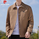 皮爾卡丹（pierre cardin）夾克男春秋冬季潮流寬松工裝外套男士休閑上衣男裝 焦糖色 XL