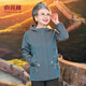 俞兆林媽媽秋裝薄款外套中老年女裝春秋季奶奶風(fēng)衣老人上衣服Z 藍色上衣 3XL [建議115-130斤]
