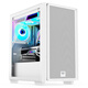 Thermaltake（Tt）啟航者F4 白色 Mini小機(jī)箱水冷電腦主機(jī)（支持MATX主板/鋼化玻璃側(cè)透/鐵網(wǎng)面板/支持背線）