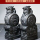 青石雕門(mén)墩抱鼓石一對石鼓青石仿古小象貔貅麒麟家用招財 祥云麒麟（不含運） 80*40*20一對