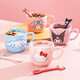 Hello Kitty三麗鷗陶瓷早餐杯麥片杯大容量馬克杯子高顏值家用水杯牛奶杯可愛(ài) 凱蒂貓360ml陶瓷早餐杯