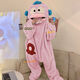 丑魚(yú)睡衣加厚連帽大碼搞怪連體睡衣女男秋冬季加厚保暖情侶家居服 粉色丑魚(yú)連體絨【冬款加厚】 XL 168-173cm（高品質(zhì)）