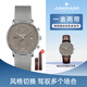 榮漢斯（JUNGHANS）德國進(jìn)口德國榮漢斯大氣建筑灰男士米蘭鋼帶計時(shí)運動(dòng)休閑石英表 041/4878.44