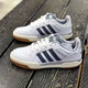 阿迪達斯（adidas）男鞋板鞋冬季新款NEO時(shí)尚低幫輕便透氣舒適休閑鞋運動(dòng)鞋子男 白灰藍 /entrap板鞋 40