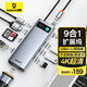 倍思拓展塢Type-C擴展塢充電器USB3.0千兆網(wǎng)口分線轉(zhuǎn)換器4K高清雙讀卡通用雷電蘋果華為聯(lián)想筆記本車載