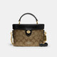 COACH｜蔻馳Georgie20單肩手提盒子輕奢女包送女生 淺棕配黑78277IMCBI