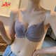 淘可夢(mèng)美背內(nèi)衣女新款2025年爆款聚攏小胸文胸?zé)o鋼圈胸罩內(nèi)褲性感套裝女 灰紫 單文胸 75A 34B通用