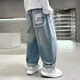 兜兜王國男童褲子春秋款2025新款兒童秋裝牛仔褲炸街中大童長(cháng)褲潮男孩 藍色 170