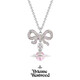 薇薇安·威斯特伍德（Vivienne Westwood）西太后正品項鏈女 圣誕蝴蝶結送禮ORB項鏈七夕禮物送女友 銀粉色