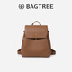 BAGTREE包包樹(shù)采風(fēng)包雙肩包大容量通勤包真皮女士旅行包背包 烤棕色 高級小眾