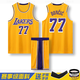 凱日虎（KAIRIHU） 巴特勒球衣熱火隊(duì)城市版巴特勒籃球服套裝定制男女籃球衣夏比賽 湖人黃色圓領(lǐng)-77號東契奇 2XL碼(170-175cm 120-140斤)
