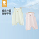 貝肽斯連體睡衣兒童2025新款夏季寶寶無(wú)袖純棉衣服男童女童家居服套裝