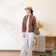 布符（Cloth Fu）布符2025年春季新款原創(chuàng)連肩袖短外套新中式國(guó)風(fēng)手工盤(pán)扣小香風(fēng) 銹紅線跡 M