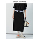 VEGA CHANG時(shí)尚套裝女2026春季新款巧妙拼接設計高級時(shí)髦兩件套 醇利黑（裙子） L