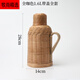 德國(guó)進(jìn)口品質(zhì)竹編熱水瓶整套復(fù)古傳統(tǒng)玻璃內(nèi)膽保溫壺木塞暖壺大容 1.6l 全咖色白膽帶蓋全套6L