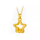 黃金星星萌蛇吊墜女金包銀999生肖蛇星星蛇掛墜送女友本命年禮物 星星萌蛇吊墜【配K金項鏈】