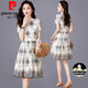 皮爾卡丹（pierre cardin）杭州桑蠶真絲改良旗袍女夏季2025新款小個(gè)子連衣裙子針織 圖片色 L