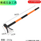安俊晟長柄劈柴伐木斧頭大號軌道鋼手工鍛打斧鐵把家用斧頭劈柴專用 精品4.2斤膠柄斧1把