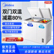 Midea美的冰柜210升家商兩用 冷藏冷凍雙溫雙箱冷柜 一級(jí)能效電子溫控 白色 210升 合金內(nèi)膽 BCD-210DKEM(E)