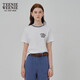 Teenie Weenie小熊T恤女2025年夏季新款撞色清新時(shí)尚柔軟短袖T恤上衣女