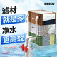BESSN周轉箱過(guò)濾箱過(guò)濾器滴流盒魚(yú)缸過(guò)濾盒外置上濾整套魚(yú)池水循環(huán)系統 小號3層【箱體+高效濾材套裝+水泵】