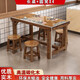 斯樸洛特面館桌椅飯店小吃店餐桌椅餐桌組合實(shí)木餐館食堂桌子餐廳燒烤碳化 單桌 60*60*75【純實(shí)木】