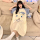 JIOESC睡裙女士夏季短袖長(cháng)裙2025新款可愛(ài)卡通學(xué)生可外穿寬松睡衣家居服 藍帽小星 L 【100-120斤】