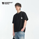 Dangerous people薛之謙dsp口袋貼布時(shí)尚百搭基礎潮流圓領(lǐng)短袖T恤 黑色 XL