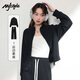 MJ STYLE運(yùn)動(dòng)休閑套裝女2025秋季新款立領(lǐng)短款開衫外套直筒闊腿褲子兩件套
