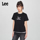 Lee25新品標準版圓領(lǐng)蝴蝶圖案印花女短袖T恤休閑潮流LWT0098704LE