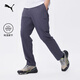 彪馬（PUMA）吸濕速干直筒跑步運動(dòng)長(cháng)褲男新款夏休閑黑色梭織褲528105 銀河灰-69 L (180/78A)