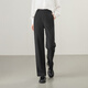 逸陽(yáng)格雷系灰色西裝直筒褲女2025年春秋季高腰垂感休閑窄版闊腿褲 黑色 28
